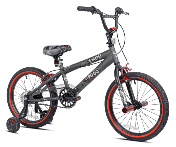 18 In. Abyss Boy'S Freestyle BMX Bike, Charcoal Gray